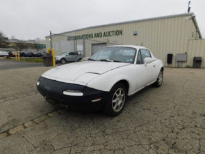 White 1994 Mazda Miata at Ohio Valley Goodwill Auto Auction