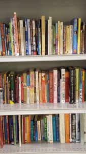 Books on a shelf