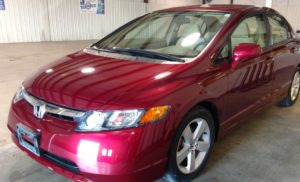 Maroon Honda sedan at Ohio Valley Goodwill Auto Auction