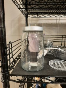 Glass jar from Goodwill