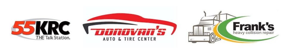 Donovan's logo, 55KRC and Frank's logo