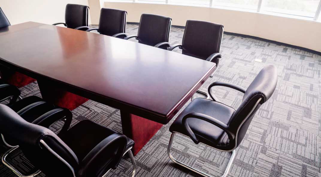 Boardroom table and chairs