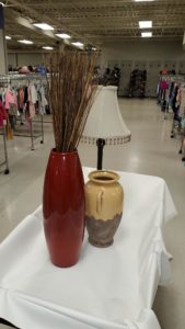 Vases and lamp from Ohio Valley Goodwill