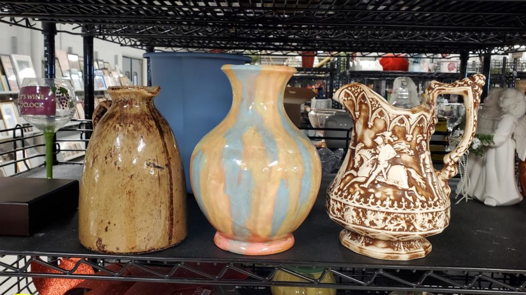 3 vases at Goodwill
