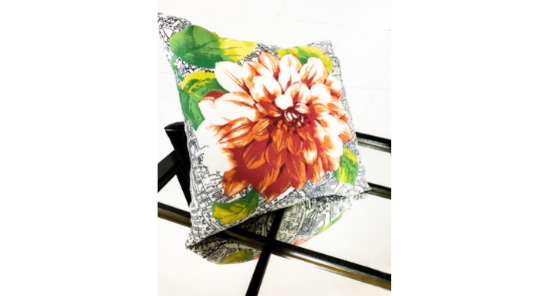 Flower pillow from Ohio Valley Goodwill