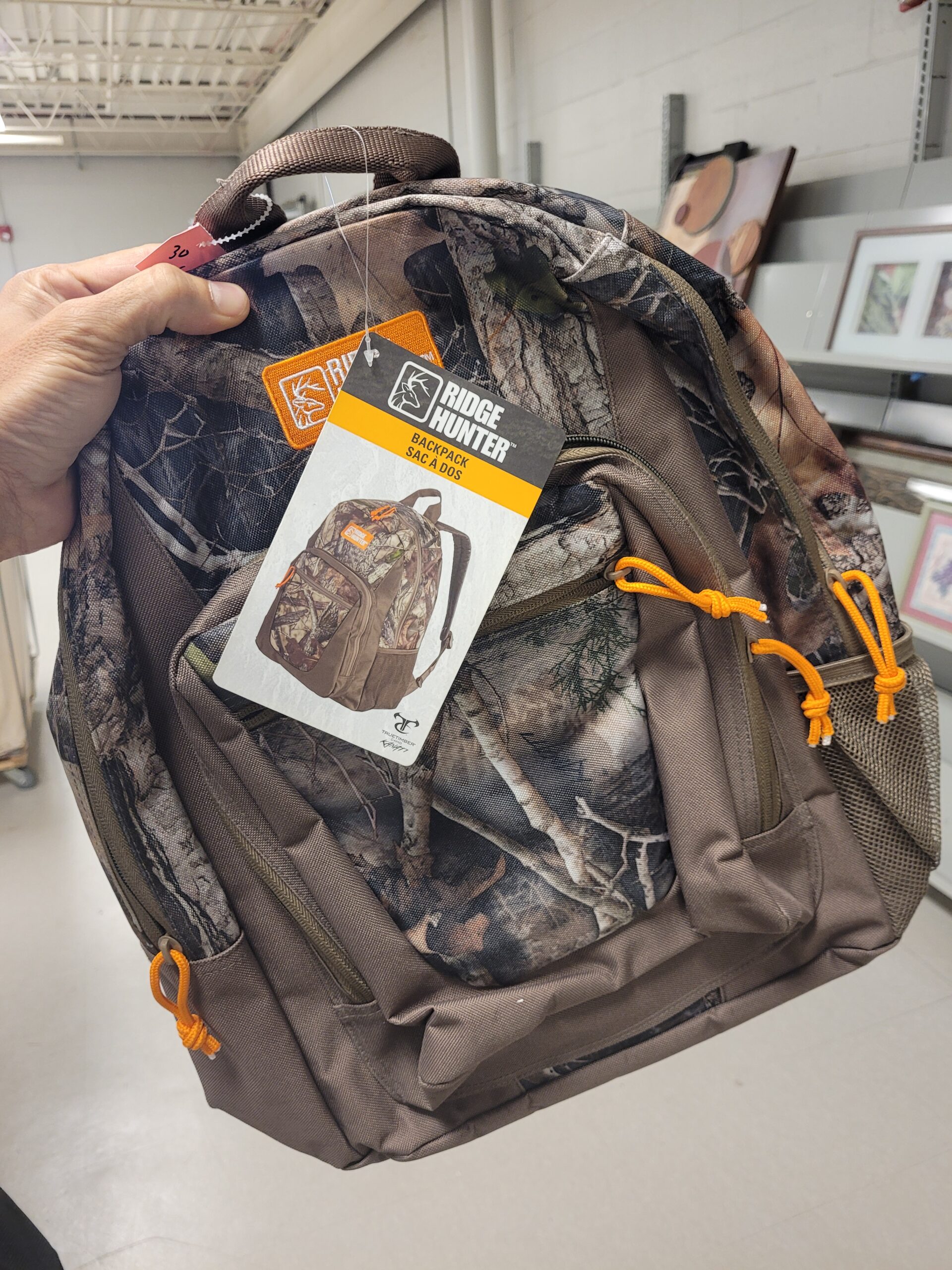 Camo backpack from Goodwill