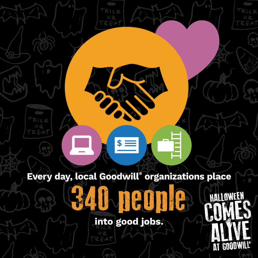 Every day, Goodwill organizations place 340 people in Good Jobs!