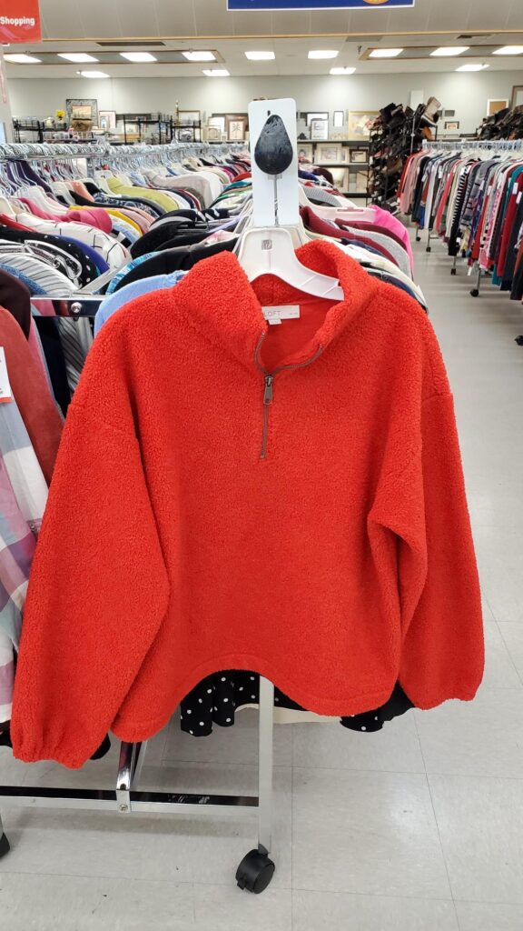 Red fleece from Goodwill