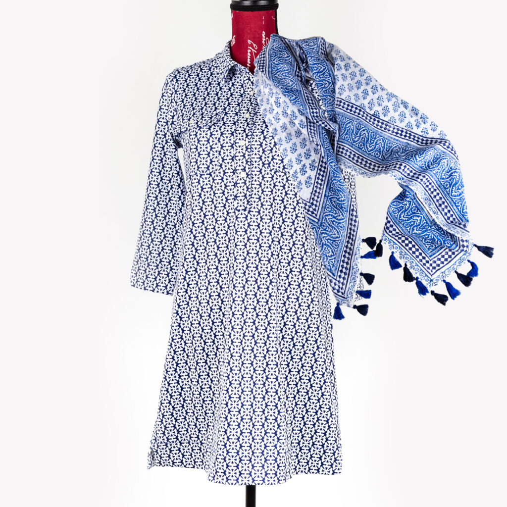 Dress and scarf from Goodwill