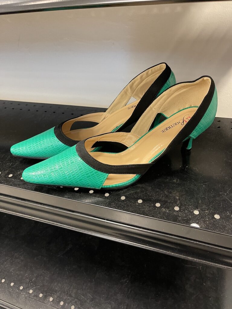 Green High Heels from Goodwill