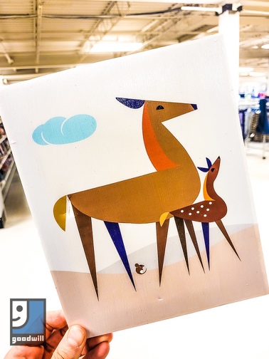 Deer painting from Goodwill Cincinnati
