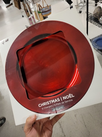 Red plate from Ohio Valley Goodwill