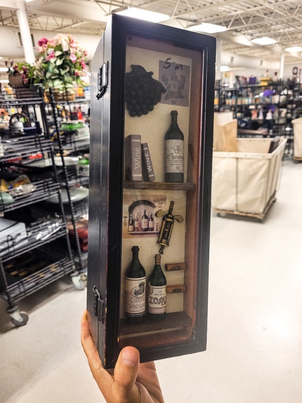 Decorative wine box from Goodwill