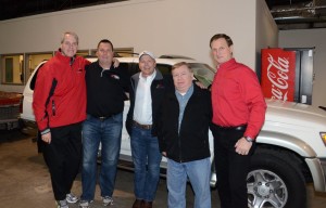 L to R: Bill Mountel, 55KRC, Dale Donovan, Jeff Pohlman, John Miller, Winner! and Mark Theobald, CarStar.