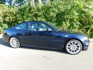 Blue BMW at Ohio Valley Goodwill