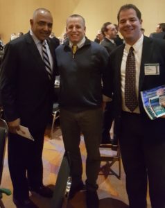 Head Coach Marvin Lewis with Jeff Eastham and Todd Schreiber, Ohio Valley Goodwill.