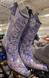 Blue boots from Ohio Valley Goodwill