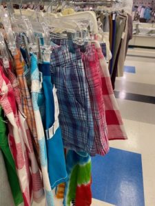 Clothing rack at Ohio Valley Goodwill Store