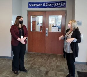 Leia Snyder, HCDDS Superintendent with Lois Kramer, CARE Supervisor 