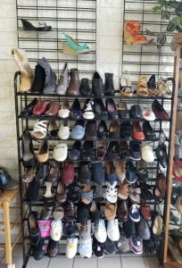 Shoe rack at Goodwill Store