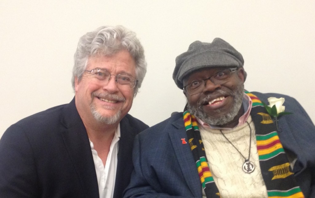 Goodwill Public Information Officer, Michael Flannery with Honoree, Robert Harris.