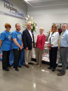 Oxford Goodwill team members pictured with CEO Joe Byrum and Dr. Carol Michael.