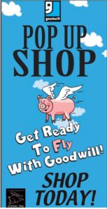 Pig Pop Up Shop signage