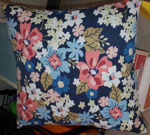 Flower-printed throw pillow from Goodwill