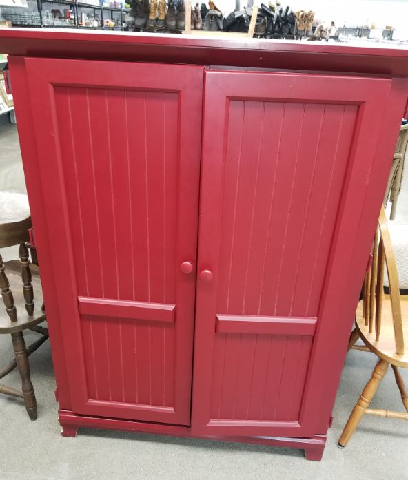 Red Armoire from Ohio Valley Goodwill