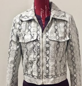White and black snakeskin jacket from Ohio Valley Goodwill
