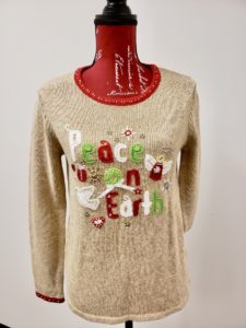 Beige Holiday Sweater from Goodwill