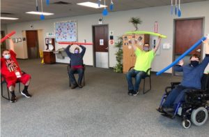 Jonathan, Daniel, Phillip and Chris exercising