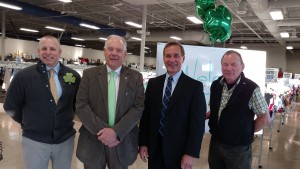 Left to Right: Jeff Eastham, GW, Joe Byrum, CEO, Mark Welch, President WC Board of Trustees, Charlie Wright, GW Board Chair