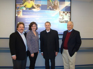 L to R: Steve Koons, Leslie McCurley, Frank DeBrosse, Speaker Boehner's Office, Joe Byrum, Goodwill CEO.