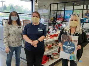 3 Female Team Members wearing masks at Ohio Valley Goodwill West Chester Store