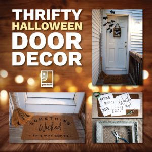 Thrifty Halloween Door Decor from Goodwill