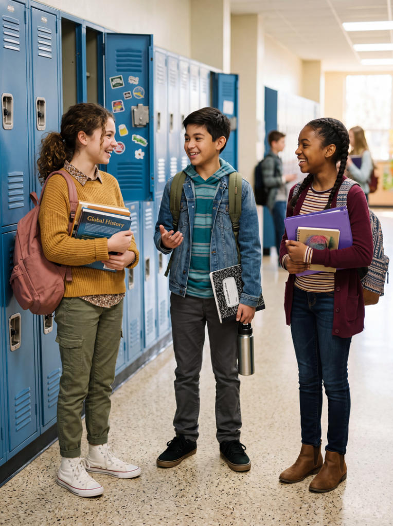 kids at lockers