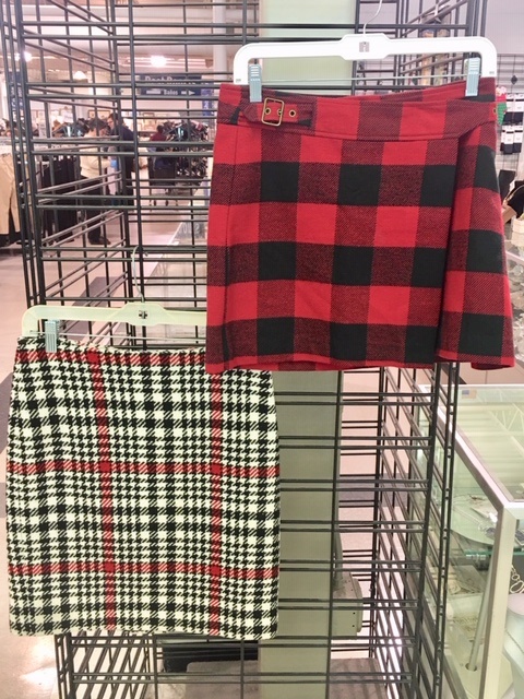 Red and black plaid skirts from Ohio Valley Goodwill